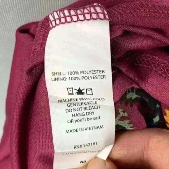 Lularoe Lola skirt M 8-10 chiffon elastic waist - Picture 9 of 10